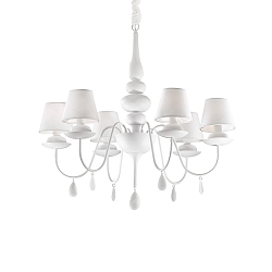 Chandelier BLANCHE SP6, 6 flames, E14, white