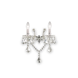 Wall luminaire FLORIAN AP2, 2 flames, E14, chrome