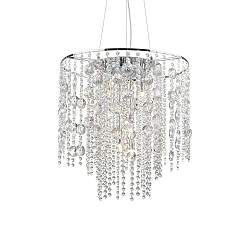 Pendant luminaire EVASIONE SP10, 10 flames, G9, 40W, chromee