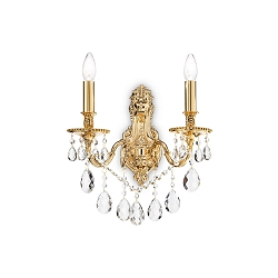 Wall luminaire GIOCONDA AP2, 2 flames, E14, gold