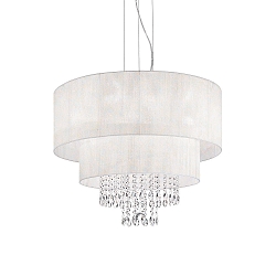 Pendant luminaire OPERA SP6, 6 flames, E27, white