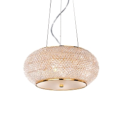 pendant luminaire PASHA SP6 6 flames E14 IP20, gold