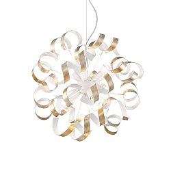 Pendant luminaire VORTEX SP6, 6 flames, E14, silver