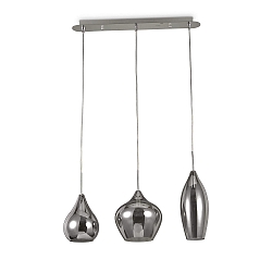 Pendant luminarie SOFT SB3, 3 flames, G9, 40W, smoked glass