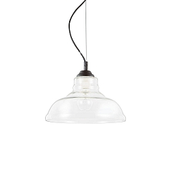 Pendant luminaire BISTRO\' SP1 PLATE, E27, transparent