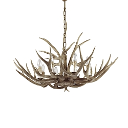 Chandelier CHALET SP8, 8 flames, E14, beige