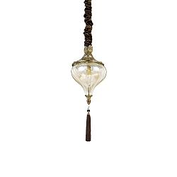 Pendant luminaire HAREM SP1, 1 flame, E27, antique brass