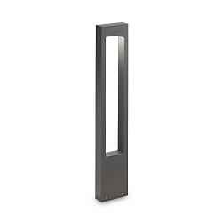 Outdoor floor luminaire VEGA, height 80cm, G9, aluminium / tempered glass