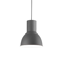 Pendant luminaire BREEZE SMALL, � 23.5cm, E27, adjustable height, anthracite / white enamelled