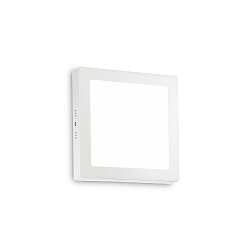 LED wall / ceiling luminaire UNIVERSAL SQUARE, 22.5 x 22.5cm, 18W 3000K 1050lm, white