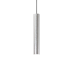 Pendant luminaire LOOK, IP20, � 6cm, incl. GU10 MR16 28W 3000K, silver