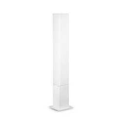 Outdoor floor luminaire EDO OUTDOOR SQUARE, IP44, height 79cm, GX53 max. 15W, white