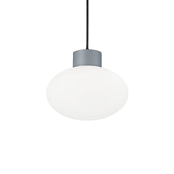 Outdoor pendant luminaire CLIO, IP44, E27, without cover, aluminium, grey