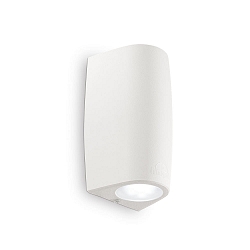 Outdoor wall luminaire KEOPE AP2, Up/Down, IP55, incl. 2x GU10 3.5W 4000K, resin / acrylic, white