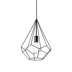 Pendant luminaire AMPOLLA 3, DIAMOND long, shade � 30cm / H 42cm, E27, adjustable height