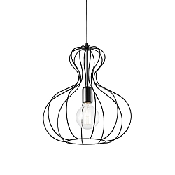 Pendant luminaire AMPOLLA 1, SLIM FIT, shade � 35cm / H 38cm, E27, adjustable height