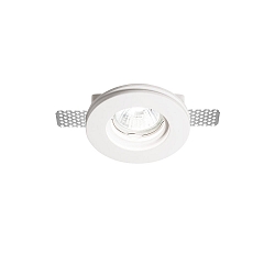 Recessed luminaire SAMBA ROUND, IP20, GU10, paintable plaster, opening � 6cm