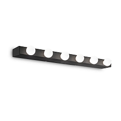 Mirror luminaire PRIV�, IP20, 6 flames, width 60.5cm, E14, black