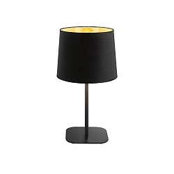 Table luminaire NORDIK, height 48cm, E27, with switch, black / gold on the inside