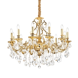Chandelier GIOCONDA, 12 flames , � 90cm, E14, gold