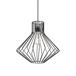 Pendant luminaire AMPOLLA 4, DIAMOND WIDE, shade � 39.5cm / H 42cm, E27, adjustable height
