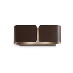 Wall luminaire CLIP MINI, width 25cm, incl. 2x G9 28W 2700K, corten