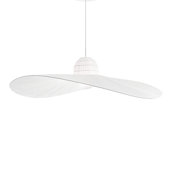 Pendant luminaire MADAME, � 110cm, E27, hat deign shade from satin fabric