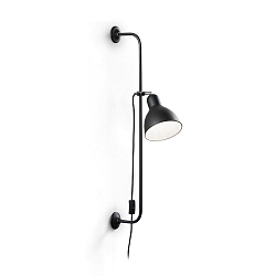 Wall luminaire SHOWER, height 89cm, E27, with adjustable hinge, cable with switch 