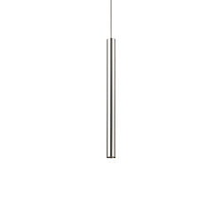 LED pendant luminaire ULTRATHIN ROUND, lenght 40cm / � 3cm, 11.5W 3000K 1000lm, polished chrome