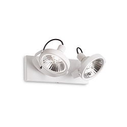 Wall-/Ceiling spot GLIM, 2 flames, incl. GU10 QPAR111 13W 3000K, white