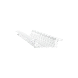 Aluminium profile SLOT RECESSED TRIM 12mm incl. cover + mounting kit, 200cm, white