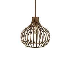 Pendant luminaire ONION MINI, � 23.5cm, E27 max. 60W, metallic brwon