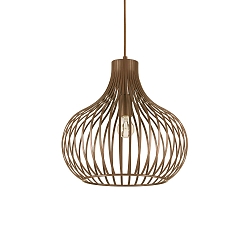 Pendant luminaire ONION SMALL, � 38cm, E27 max. 60W, metallic brwon