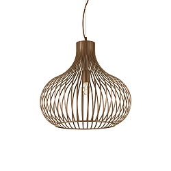 Pendant luminaire ONION MEDIUM, � 47cm, E27 max. 60W, metallic brwon