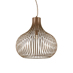 Pendant luminaire ONION BIG, � 59.5cm, E27 max. 60W, metallic brwon