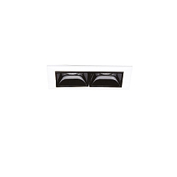 LED ceiling luminaire LIKA TRIM, recessed mounting, lenght 6.5cm, 4W 3000K 440lm 29�, white / black