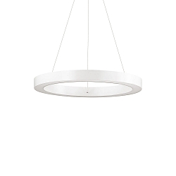 LED pendant luminaire ORACLE ROUND, � 50cm, 35W 3000K 2300lm, white