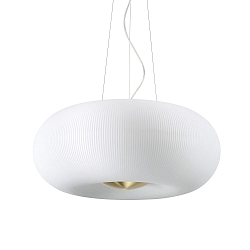 Pendant luminaire ARIZONA, 5 flames, � 50cm, incl. 5x GX53 3000K, satined brass / white