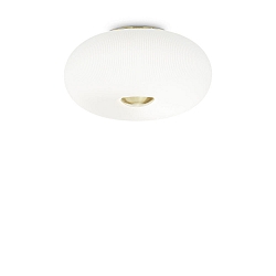 Ceiling luminaire ARIZONA , 5 flames, � 50cm, incl. 5x GX53 3000K, satined brass / white