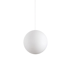 Pendant luminaire CARTA SP1, E27, matt white metal / shade in paper look, � 40cm