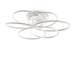 LED wall / ceiling luminaire KAROL, � 76cm, 63W 4000K 8380lm, matt white metal