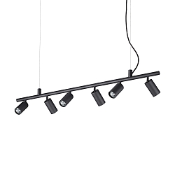 Pendant-/Ceiling luminaire DYNAMITE SP6, incl. 6x GU10 7W 3000K, adjustable