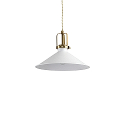 Pendant luminaire ERIS-3, E27, metal / details in satined gold / fabric coated cable, black