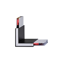 Corner connector for LED wall /pendant luminaire LINUS, with LED-Modul, 3W 3000K 270lm 104�, black