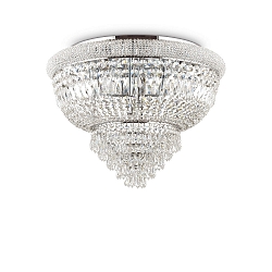 Ceiling luminaire DUBAI, 24 flames,  � 78cm, E14, metal / refined chrystal, chrome