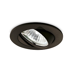 Recessed luminaire SWING, IP20, � 8.2cm, GU10 max. 50W, zinc casing, pivotable, black