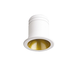 Recessed LED spot VIRUS, IP20, � 4cm, 3W 3000K 210lm 20�, CRi >90, white / gold