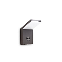 Outdoor LED wall luminaire STYLE SENSOR, IP54, with PIR sensor, 9.5W 3000K 640lm, anthracite