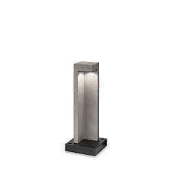 Outdoor LED floor luminaire TITANO SMALL, height 49cm, granite grey resin, 9W 3000K 430lm