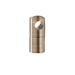 Cable holder for wall and ceiling mountings, � 1.5cm / H 3cm, burnished brass